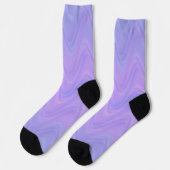 Lila Rosa Wellenlinienmuster Socken (Linkes Detail)
