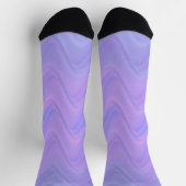 Lila Rosa Wellenlinienmuster Socken (Oben)