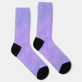 Lila Rosa Wellenlinienmuster Socken (Rechts)