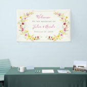 Lila Rosa-Wild-Orchideen-Blume-Wreath-Hochzeit Banner (Messeveranstaltung)