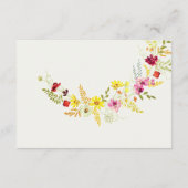 Lila Rosa-Wild-Orchideen-Blume-Wreath-Hochzeit Begleitkarte (Rückseite)