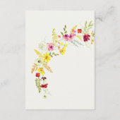 Lila Rosa-Wild-Orchideen-Blume-Wreath-Hochzeit Begleitkarte (Rückseite)