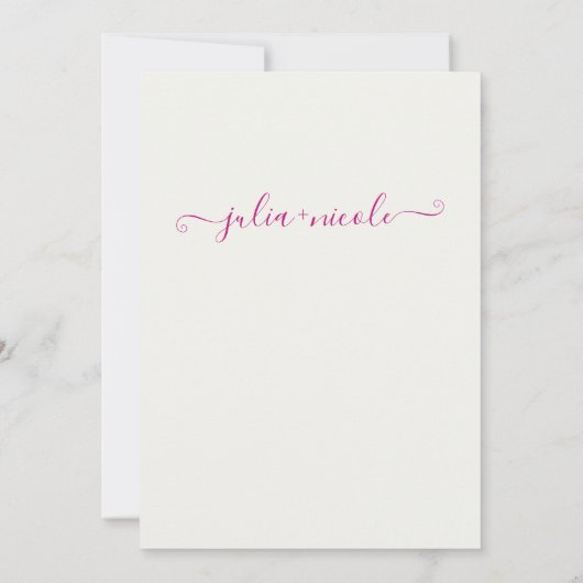 Lila Rosa-Wild-Orchideen-Blume-Wreath-Hochzeit Einladung (Rückseite)