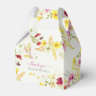 Lila Rosa-Wild-Orchideen-Blume-Wreath-Hochzeit Geschenkschachtel