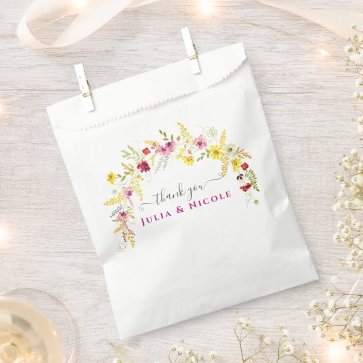 Lila Rosa-Wild-Orchideen-Blume-Wreath-Hochzeit Geschenktütchen (Ausgeschnitten)