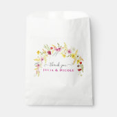 Lila Rosa-Wild-Orchideen-Blume-Wreath-Hochzeit Geschenktütchen (Vorderseite)