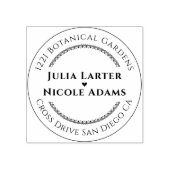 Lila Rosa-Wild-Orchideen-Blume-Wreath-Hochzeit Gummistempel (Prägung)