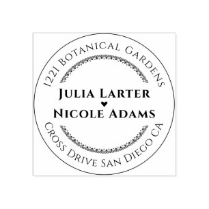 Lila Rosa-Wild-Orchideen-Blume-Wreath-Hochzeit Gummistempel