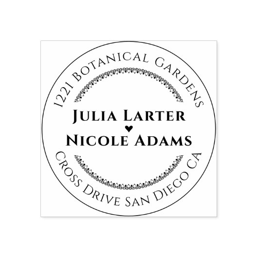 Lila Rosa-Wild-Orchideen-Blume-Wreath-Hochzeit Gummistempel (Prägung)