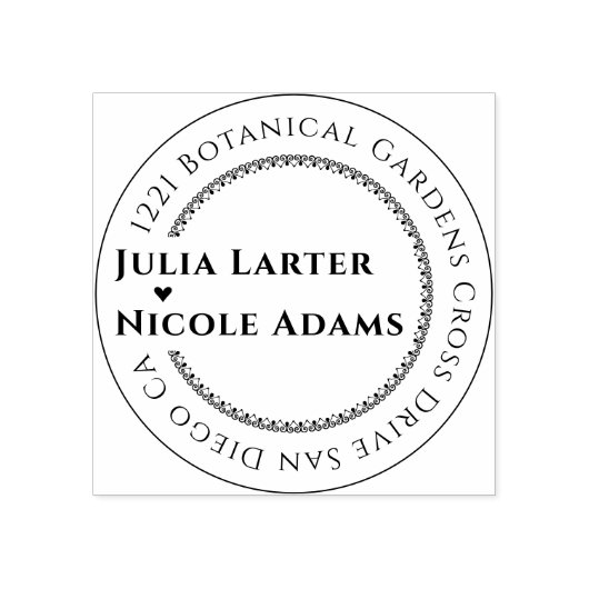 Lila Rosa-Wild-Orchideen-Blume-Wreath-Hochzeit Gummistempel (Prägung)