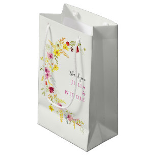 Lila Rosa-Wild-Orchideen-Blume-Wreath-Hochzeit Kleine Geschenktüte