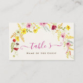 Lila Rosa-Wild-Orchideen-Blume-Wreath-Hochzeit Platzkarte (Rückseite)