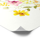 Lila Rosa-Wild-Orchideen-Blume-Wreath-Hochzeit Poster (Ecke)