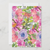 Lila-Rosa-Wildblume Einladung (Rückseite)