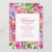 Lila-Rosa-Wildblume Einladung (Vorne/Hinten)