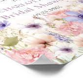 Lila rosa Wildblume Schmetterlinge Liebe im Blut Poster (Ecke)