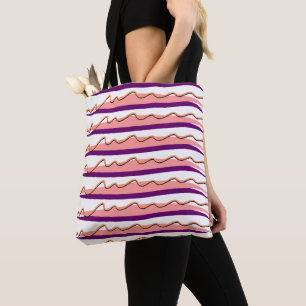 Lila rosa Wirbel Totbeutel Tasche