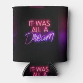 Lila-rosa Wortgrafik Es war alles ein Traumzeichen Dosenkühler (Vorderseite)