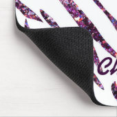 Lila rosa Zebra Print Glitzer Mouse Pad Mousepad (Ecke)