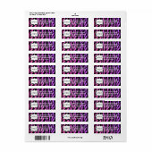 Lila/rosa Zebra Streifen Monogramm (Vorne)