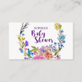 Lila rosafarbene Blume Einladung (Rückseite)