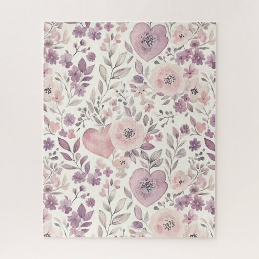 Lila rosafarbene Blüten Puzzle (Vertikal)