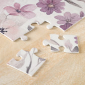 Lila rosafarbene Blüten Puzzle (Seite)