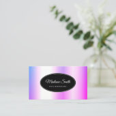 Lila, rosafarbene, holografische Gestaltung Visitenkarte (Stehend Vorderseite)