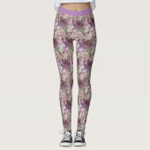 Lila, rosafarbene Hydrangea-Blume - Blumenkohl Leggings (Vorderseite)