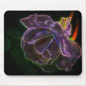 Lila Rose Abstrakte Blume Kunst Mousepad (Vorne)