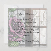 Lila Rose am Fenster - gotischer Geburtstag (Rückseite)