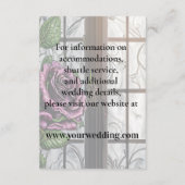 Lila Rose am Fenster - gotischer Stil Begleitkarte (Rückseite)