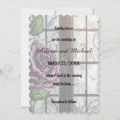 Lila Rose am Fenster - gotischer Stil Einladung (Rückseite)