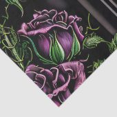 Lila Rose am Fenster - gotischer Stil Seidenpapier (Detail)