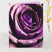 LILA ROSE ART BIRTHDAY Grußkarte Karte (Gelbe Blume)