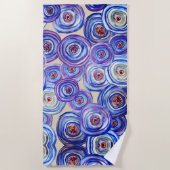 Lila Rose Asbtaract Strandtuch (Vorderseite)