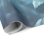 Lila Rose auf Aquamariner Decoupage Geschenkpapier (Rolleneckpunkt)