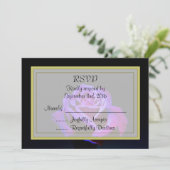 Lila Rose auf der schwarzen UAWG Einladung (Stehend Vorderseite)