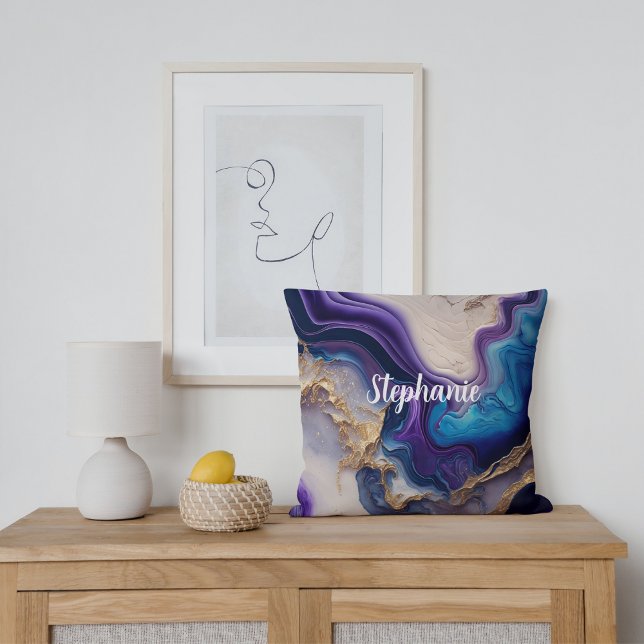 Lila Rose aus Marmor Personalisiert Kissen (Von Creator hochgeladen)