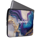 Lila Rose aus Marmor Personalisiert Laptopschutzhülle (Vorne Rechts)