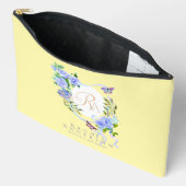 Lila Rose-Band-Monogramm-Bag Zubehörtasche (Offen)