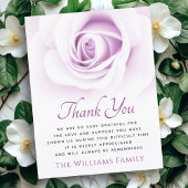 Lila Rose Beerdigung Beileid Dankeschön Karte