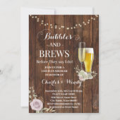 Lila Rose Blase & Brause Paare Dusche Einladung (Vorderseite)