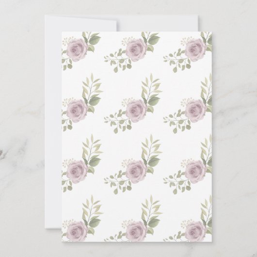 Lila Rose Blase & Brause Paare Dusche Einladung (Rückseite)