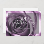 Lila Rose Blossom Happy Valentine Day Card Einladung (Vorne/Hinten)