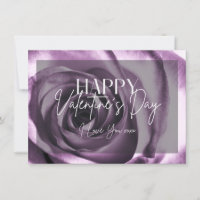 Lila Rose Blossom Happy Valentine Day Card