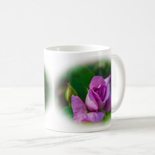 Lila Rose Blossom Kaffeetasse (VorderseiteRechts)