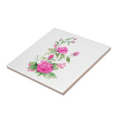 Lila Rose blühen Wasserfarbe Fliese (Seite)