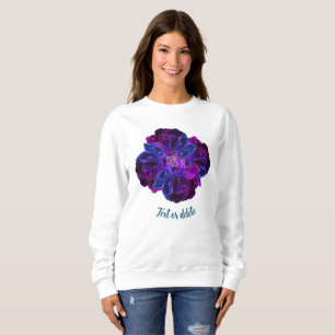 Lila Rose Blume Bouquet Personalisiert Sweatshirt