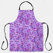 Lila Rose Blume Bouquet Schürze (Vorderseite)